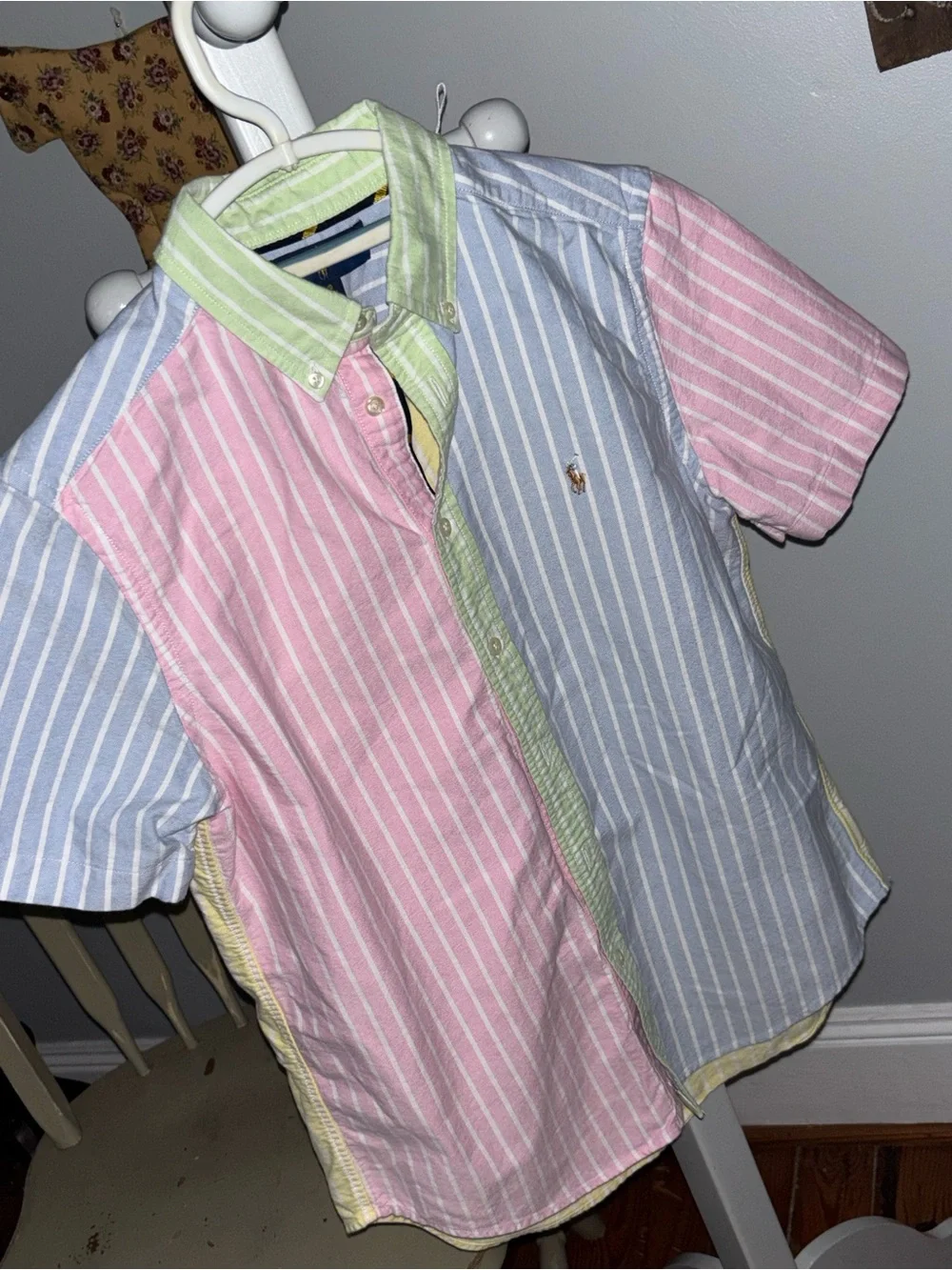 Ralph Lauren Sz 14 -Color Striped Short-Sleeve Shirt for Kids